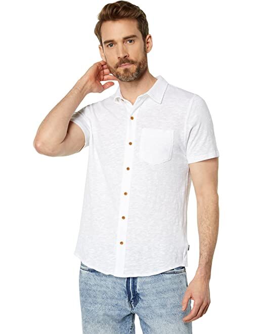 Lucky Brand Linen Short Sleeve Button-Up Shirt