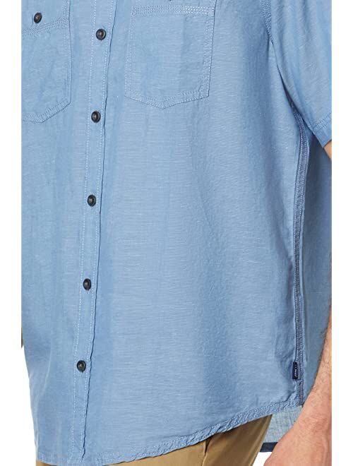 L.L.Bean Rugged Linen Short Sleeve Shirt Traditional Fit