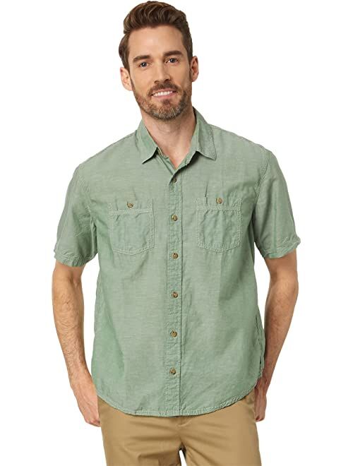 L.L.Bean Rugged Linen Short Sleeve Shirt Traditional Fit