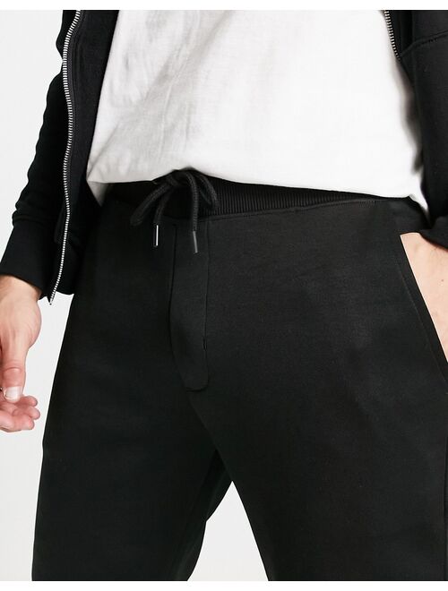 French Connection slim fit tricot sweatpants in black