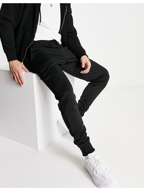 French Connection slim fit tricot sweatpants in black