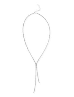 Silver-Tone Rhinestone Long Lariat Necklace, 28"   3" extender, Created for Macy's