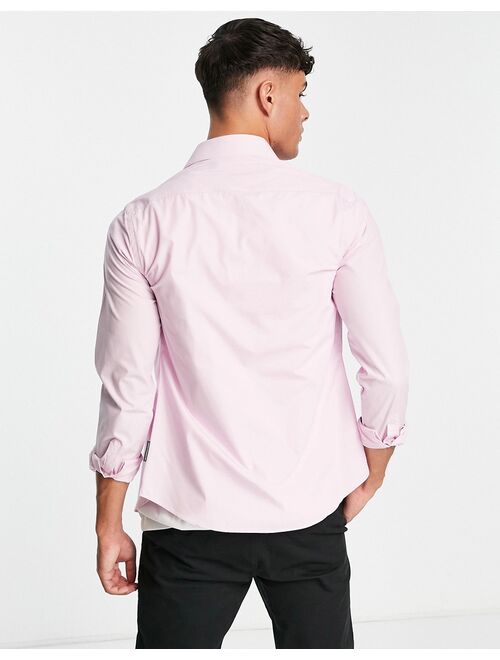 French Connection skinny fit formal shirt in dusty pink