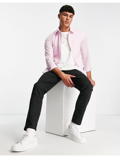 French Connection skinny fit formal shirt in dusty pink