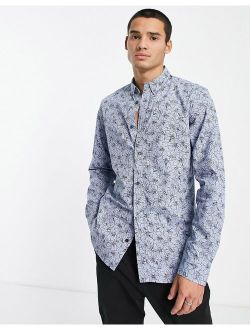 flower shirt in navy