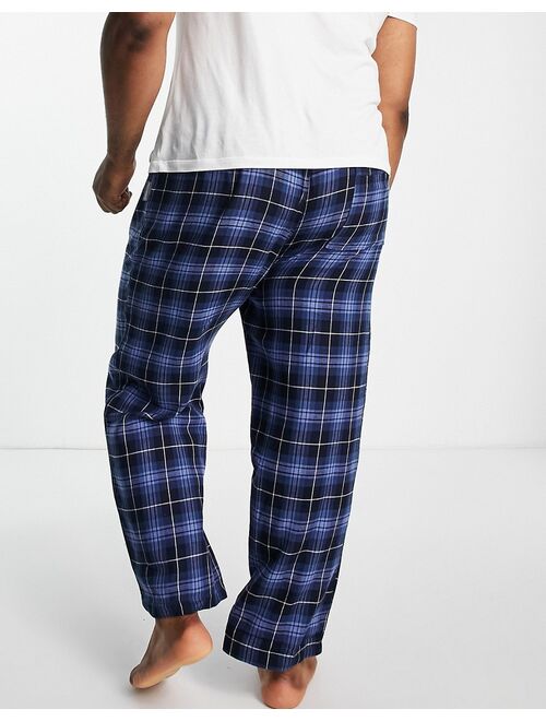 French Connection Plus lounge bottoms in blue check