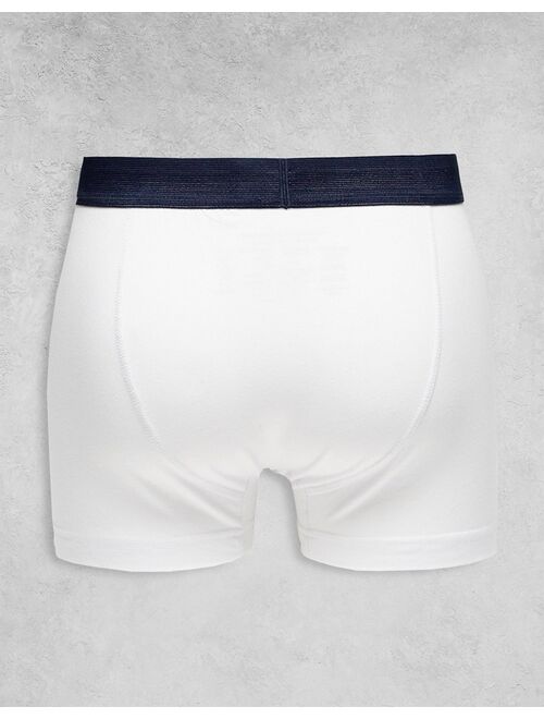 French Connection 3 pack boxers in white blue and black stripe