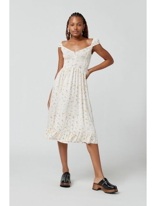 Urban Outfitters UO Elenor Printed Midi Dress