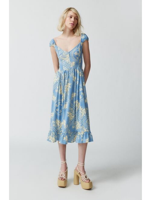 Urban Outfitters UO Elenor Printed Midi Dress