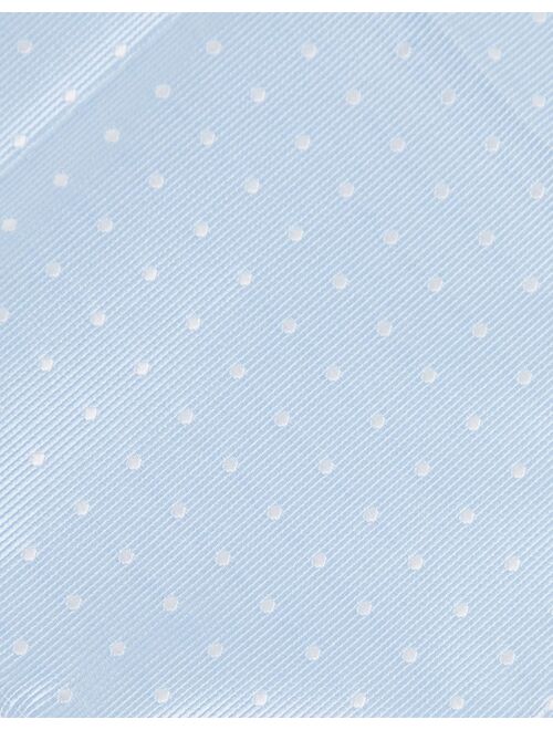 French Connection pocket square in sky blue with polka dot