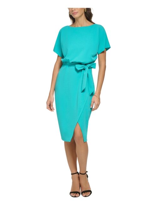 KENSIE Blouson Wrap Dress