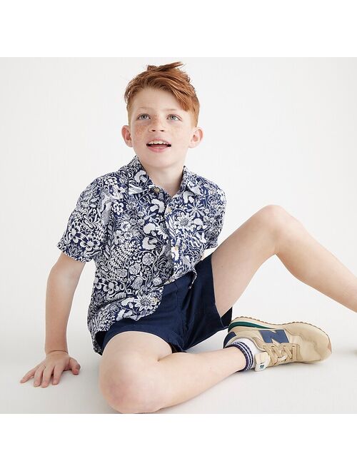 J.Crew Boys' short-sleeve linen shirt in siren floral