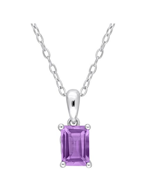 Stella Grace Sterling Silver & Gemstone Stud Pendant Necklace