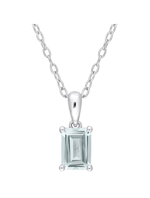 Stella Grace Sterling Silver & Gemstone Stud Pendant Necklace