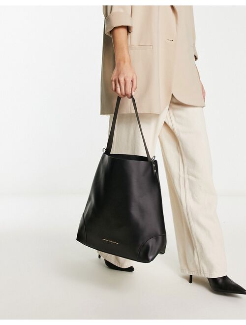 French Connection classic tote bag in black