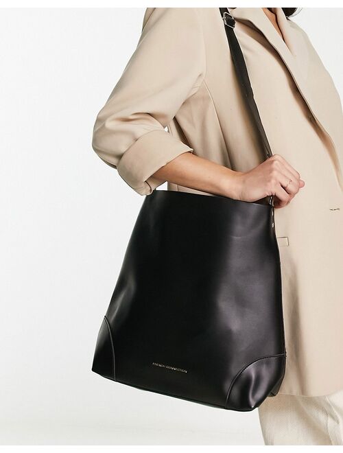 French Connection classic tote bag in black