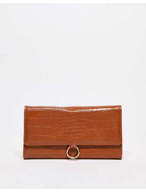 French Connection ring wallet in tan