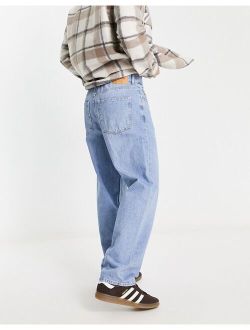 baggy fit jeans in mid blue