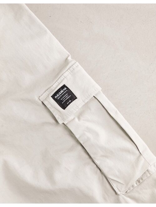 Pull&Bear cargo joggers in stone