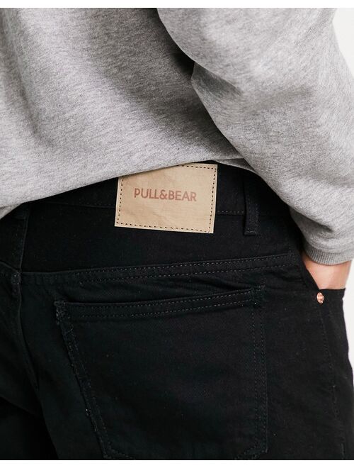 Pull&Bear standard fit jeans in black