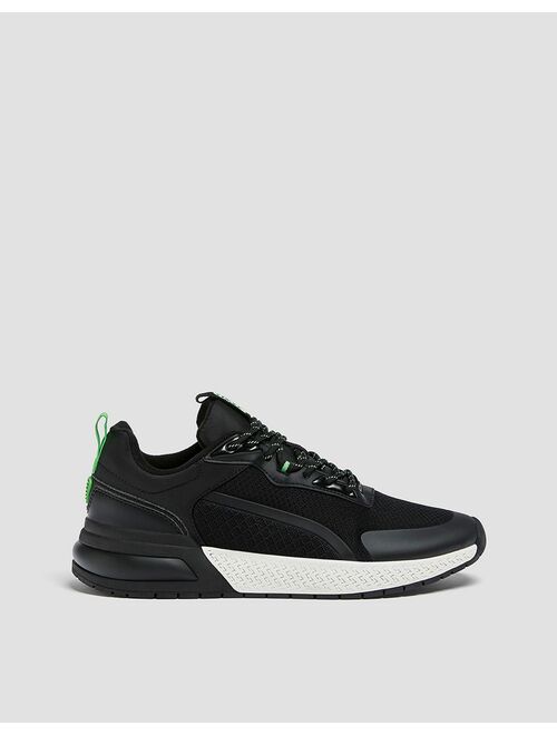 Pull&Bear runner sneakers in black