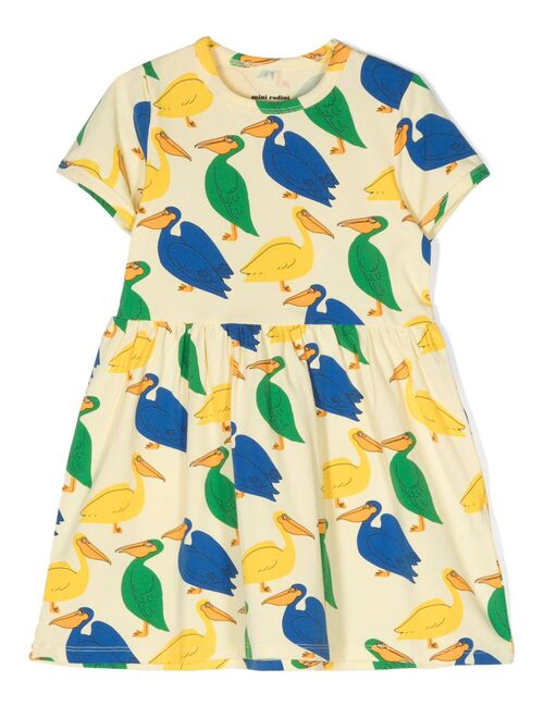 Mini Rodini graphic-print short-sleeve dress