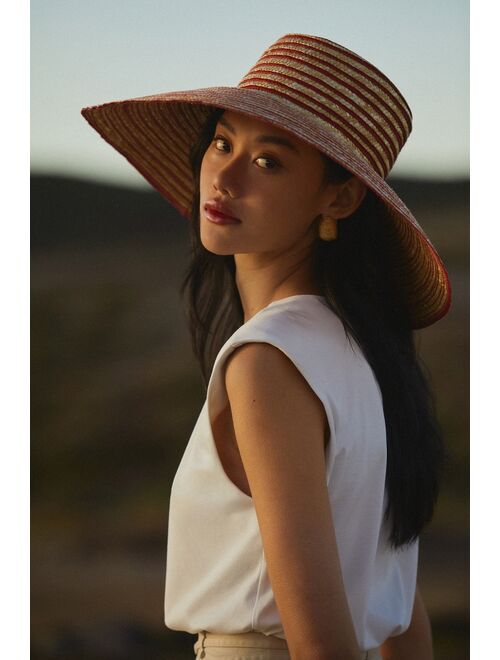 Anthropologie Striped Straw Hat