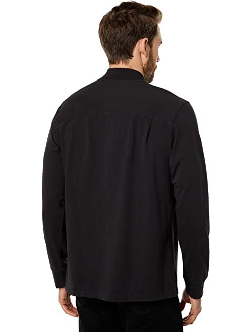 Good Man Brand Long Sleeve Rib Collar Shirt