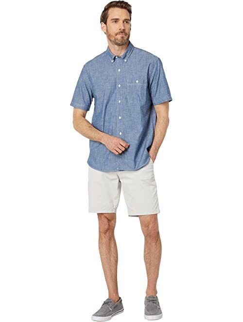 L.L.Bean Comfort Stretch Chambray Shirt Short Sleeve Traditional Fit