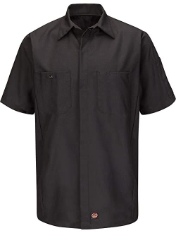 Red Kap Men's Ripstop Crew Shirt, Short Sleeve