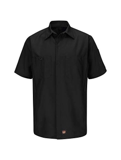 Red Kap Men's Ripstop Crew Shirt, Short Sleeve