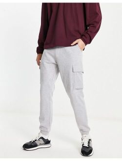 cargo sweatpants in gray