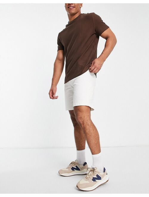 Pull&Bear loose relaxed fit shorts in stone