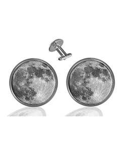 ecowcow Custom Classic Jewelry Tuxedo Shirt Sliver Cufflinks Men's Unique Business Wedding Gifts