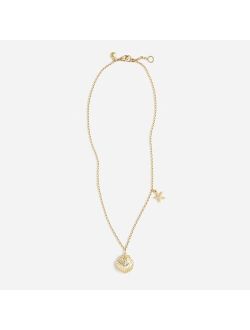 Girls' shell locket necklace