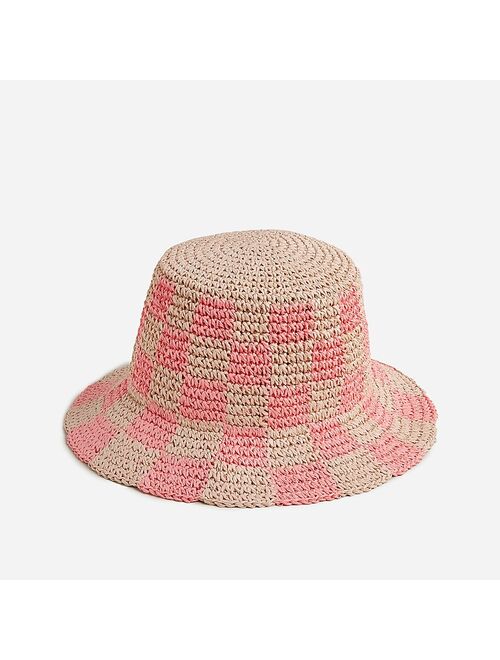 J.Crew Girls' straw bucket hat