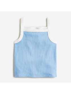 Girls' ribbed cropped tank top