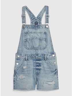 Kids Denim Shortalls with Washwell