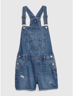 Kids Denim Shortalls with Washwell