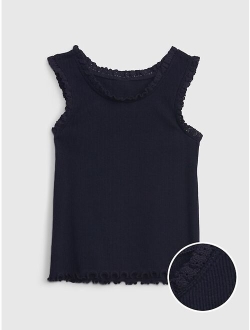 Toddler Rib Lace Tank Top