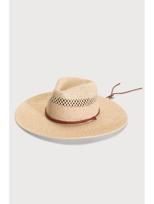 Lulus Sunny Side of Things Natural Straw Fedora Hat