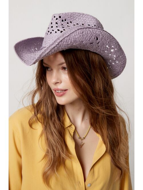 Urban Outfitters Janae Straw Cowboy Hat