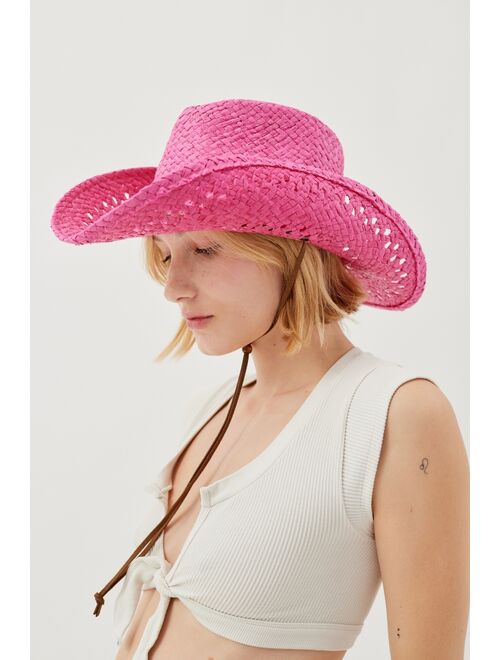 Urban Outfitters Jesse On Vacay Straw Cowboy Hat