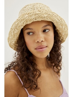 Crochet Straw Bucket Hat