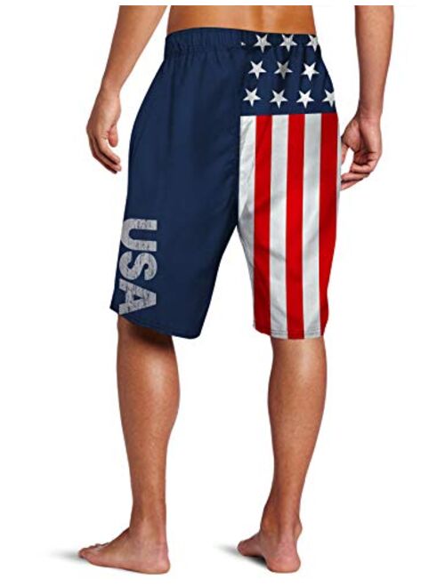 ALISISTER Mens 3D Swim Trunks Quick Dry Summer Boardshorts Surf Beach Shorts Elastic Waist with Pocket Drawstring