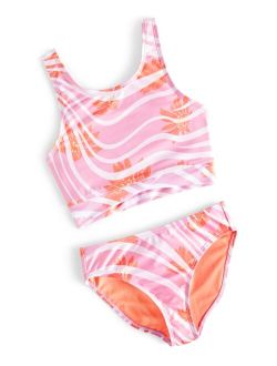ID Ideology Big Girls 2-Pc. Twisted Tankini Swimsuit, Created for Macy's
