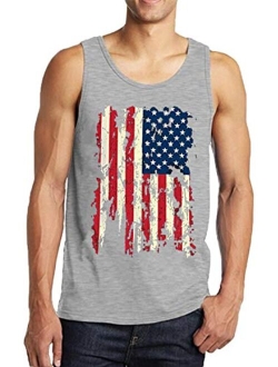 CM-Kid Men's Casual American Flag Tank Tops 4th July Independence Day USA Flag Sleeveless T-Shirt Gym Workout Patriotic Tees