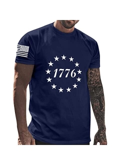 Generic Patriotic Shirts for Men, America Patriotic Flag Men's Shirts,Mens Patriotic T Shirt Short Sleeve 4Th of July Tshirts Tees