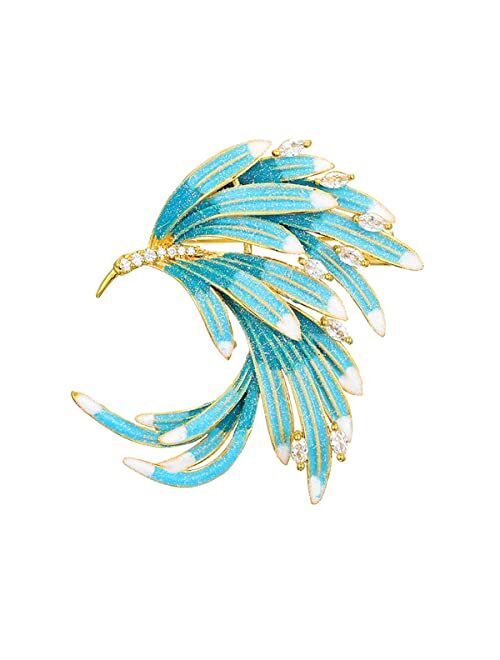 Merdia Women's Brooch Pins Fashion Created Crystal Brooches for Wedding Party Christmas Gift