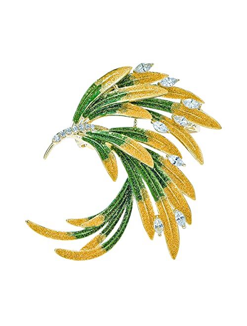 Merdia Women's Brooch Pins Fashion Created Crystal Brooches for Wedding Party Christmas Gift